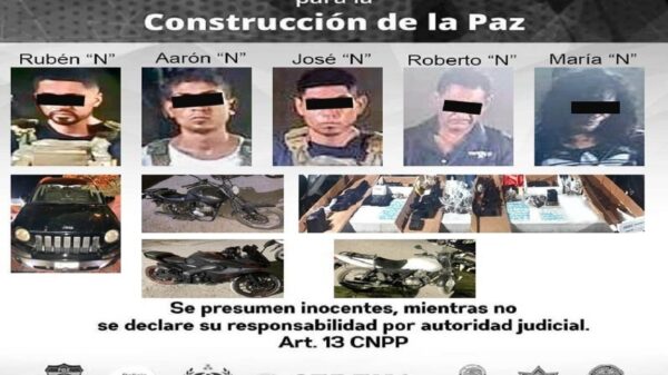 Detienen a banda criminal en el municipio de Puente de Ixtla. Cinco hombres, un menor de edad y una mujer integraban el grupo delictivo