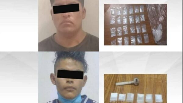 Detiene Policía Morelos a dos hombres por posesión de droga conocida como Cristal en los municipios de Tlalnepantla y Xochitepec