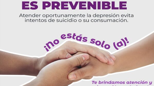 10 de septiembre, Día Mundial de la Prevención del Suicidio: Ofrece SSM Red de Salud Mental