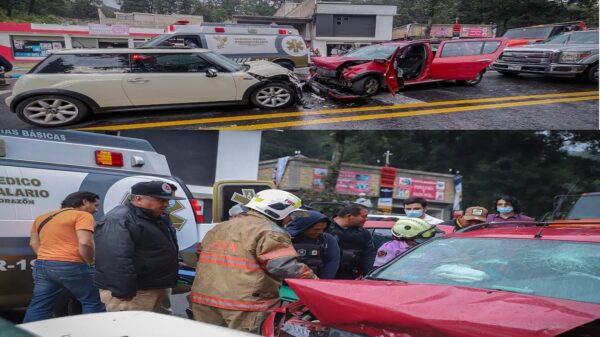 Deja accidente automovilístico en Carretera Federal México-Cuernavaca, un hombre fallecido y dos mujeres y un hombre lesionados 