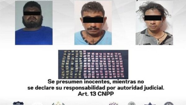 Detienen en Jojutla a tres sujetos con más de 150 dosis de cristal 