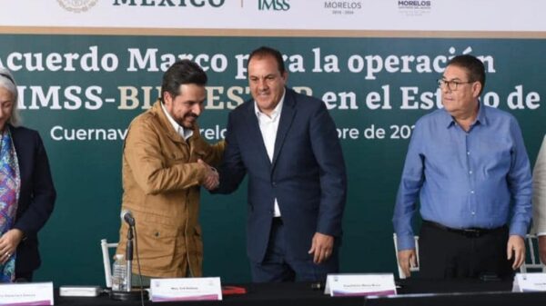 Firma Gobierno de Morelos Acuerdo Marco para la operación del programa IMSS-Bienestar con el IMSS