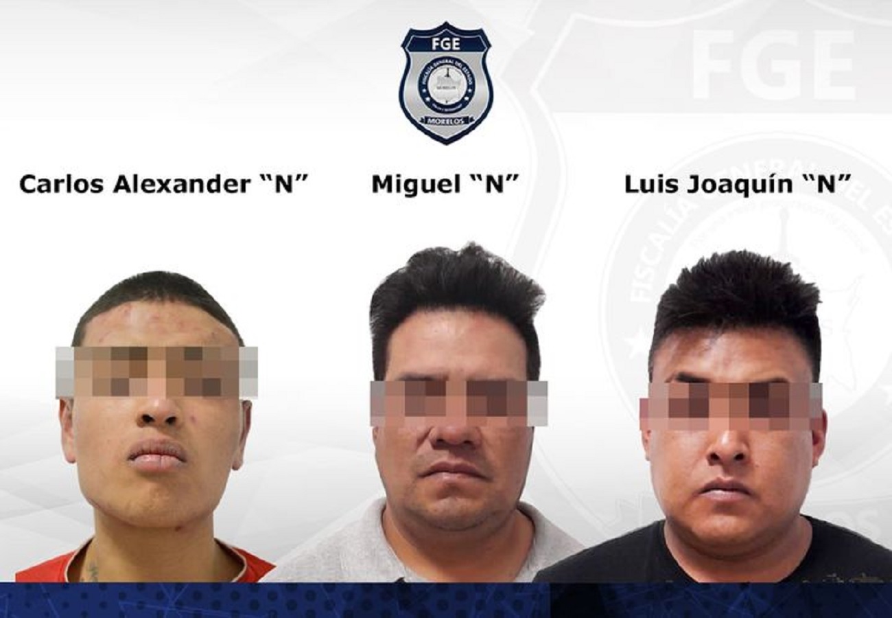 Condenan a tres sujetos a 50 años de prisión por el delito de secuestro cometido en Cuernavaca en el año 2021. Uno de ellos era policía